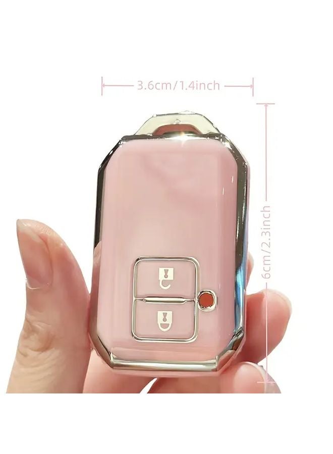 White TPU Keyless Fob Cover with Keychain Lanyard for Suzuki Ertiga Swift Wagon R Durable Remote Case Protector - Image 5